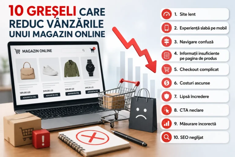 10 greșeli care reduc vânzările unui magazin online
