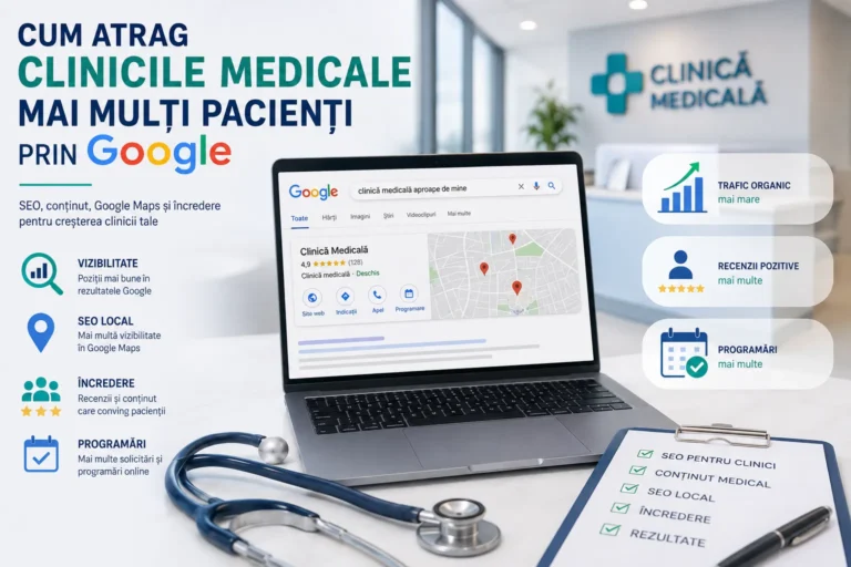 Cum atrag clinicile medicale mai mulți pacienți prin Google: ghid complet de SEO și vizibilitate online pentru clinici Cum atrag clinicile medicale mai mulți pacienți prin Google