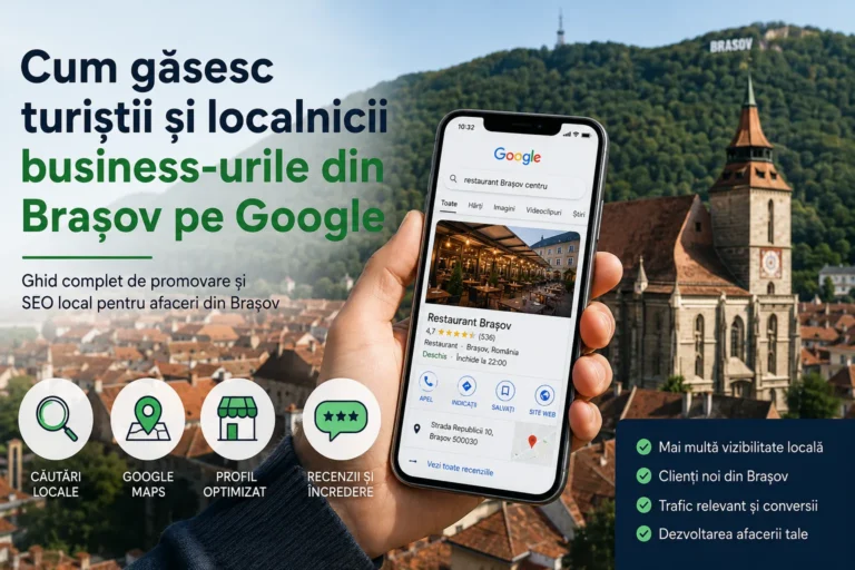 Cum găsesc turiștii și localnicii business-urile din Brașov pe Google – ghid de promovare locală business urile din Brașov pe Google
